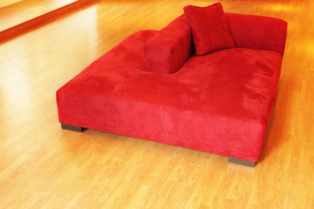 躺椅沙发双人沙发红色天鹅绒家具图片下载