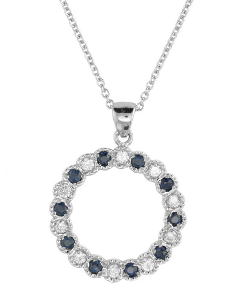 钻石蓝宝石吊坠图片下载