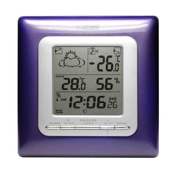 气象站(剪报路径)，孤立在白色背景图片下载