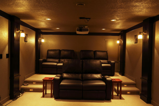 艺术家庭剧院与座位的状态图片下载