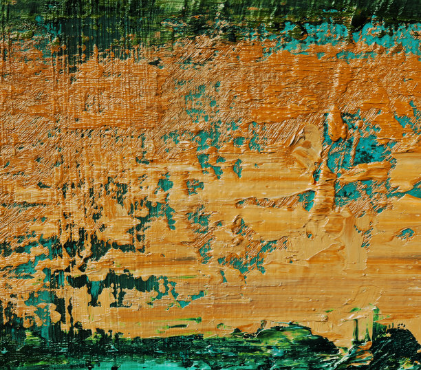 抽象的橙色和绿色艺术背景。图片下载