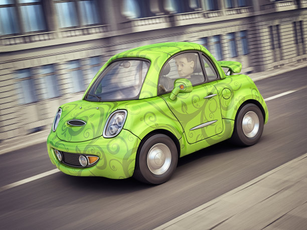 城市中的环保车图片下载