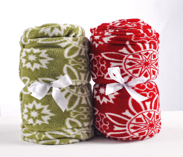 卷羊毛圣诞毛毯图片下载