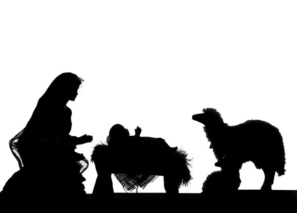 基督诞生(拍摄剪影)图片下载