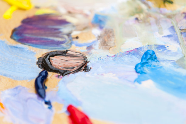 艺术家油画调色板图片下载