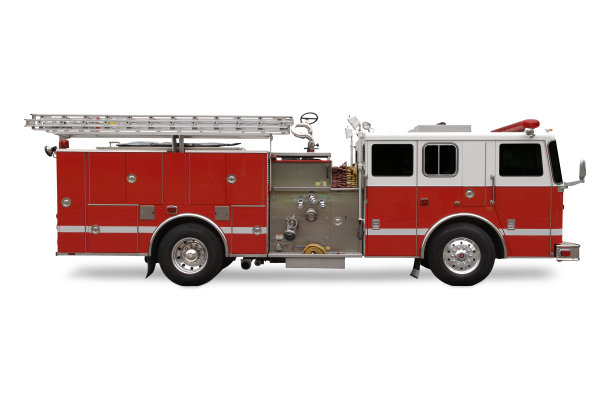 红色的消防车素材图片