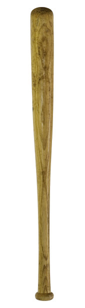 在白色背景上放在把手上的棒球棒图片下载