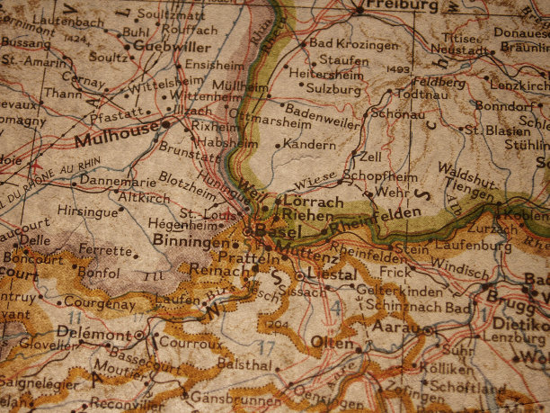 德国，瑞士和法国边境图片下载