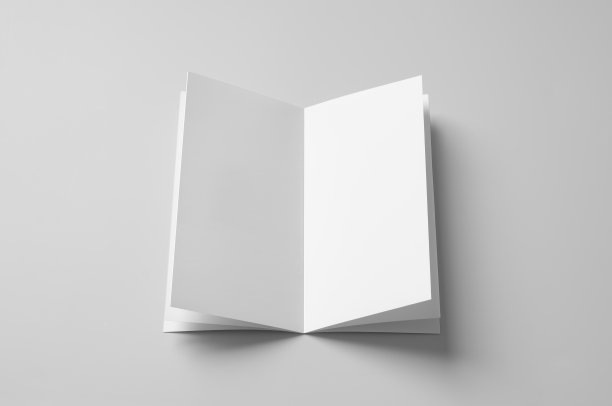 空白宣传册以中性灰色为背景，格式丁-龙图片下载