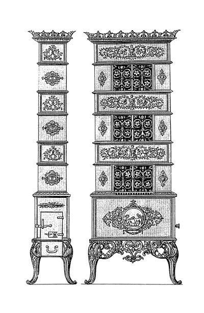铁煤炉|古董家居插图图片下载