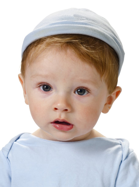 戴着帽子的婴儿的头像图片下载