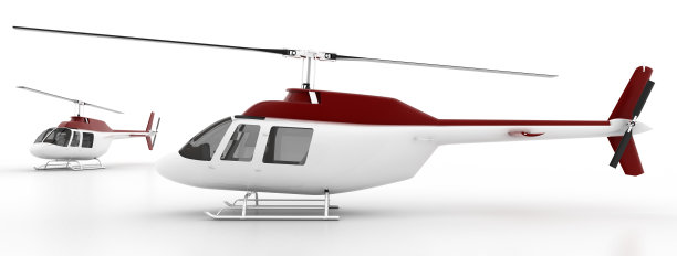 直升机被白色隔离图片下载