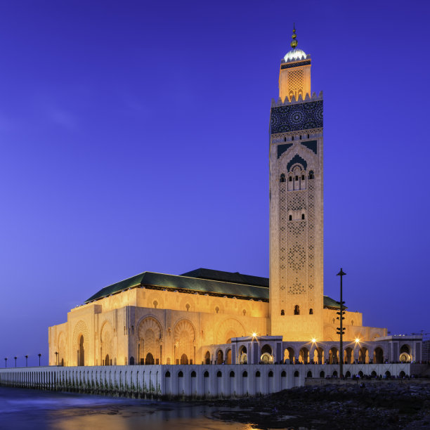 摩洛哥卡萨布兰卡的哈桑二世清真寺图片下载
