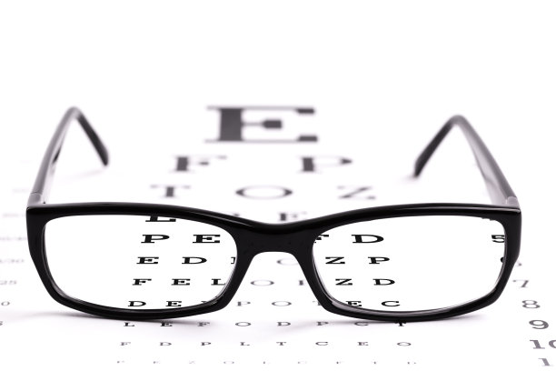 带视力表的眼镜(剪切路径)图片下载