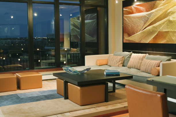 室内设计:公寓客厅素材图片