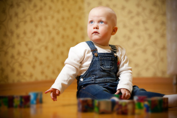 宝宝玩砖块图片下载