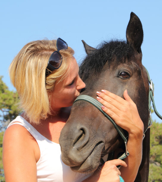 女人与马图片下载