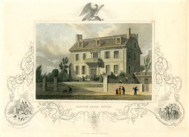汉考克住宅波士顿1831 19世纪的雕刻图片下载