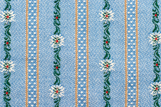 传统纺织品在瑞士雪绒花图案图片下载