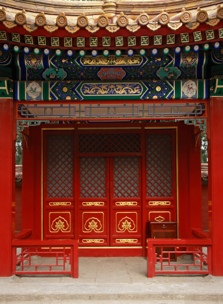 紫禁城中国凉亭的细节图片下载