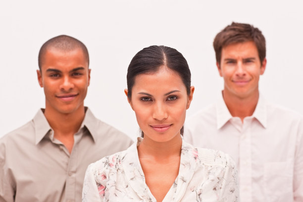 微笑的商业同事肖像图片下载