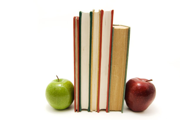 书和苹果图片下载