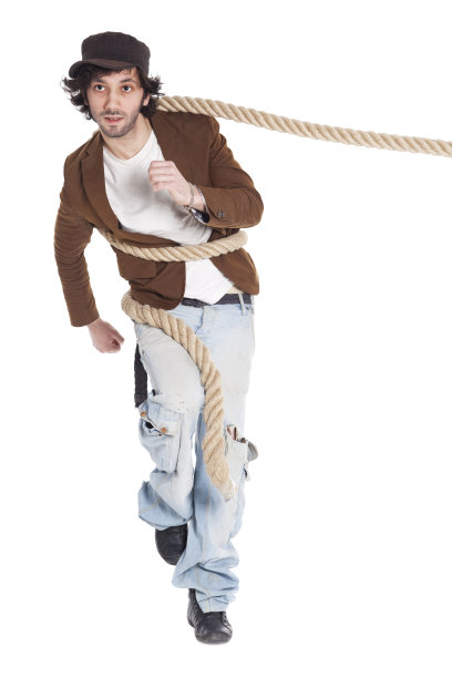 被绑起来的男人正在逃跑图片下载