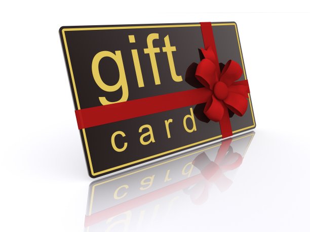 带有红色丝带和反射的礼品卡的插图图片下载