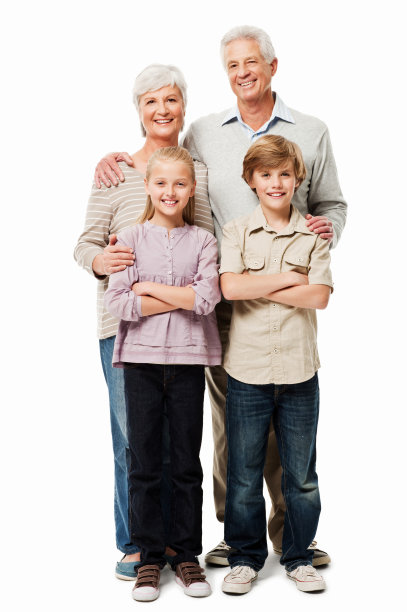 祖父母与孙辈合影——孤立无援图片下载