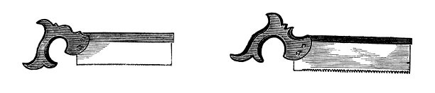 斜接和榫锯|古董工具插图图片下载