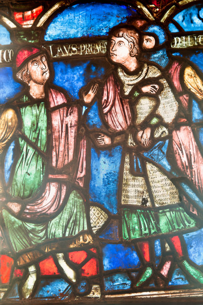 彩色玻璃窗户图片下载