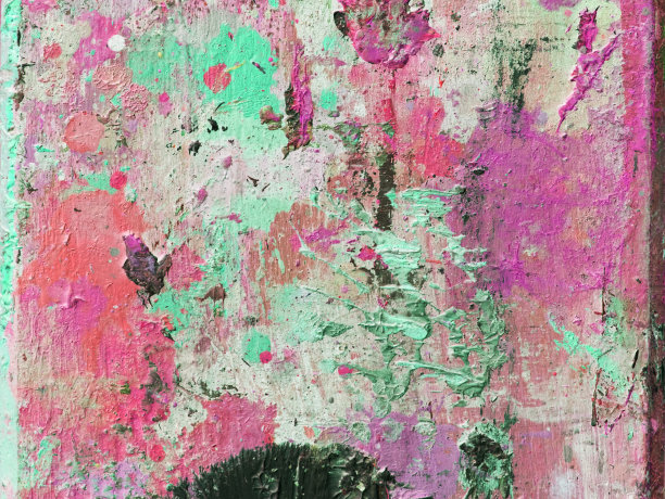 抽象画绿色和粉色的艺术背景。图片下载