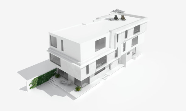现代房屋3D模型渲染图片下载