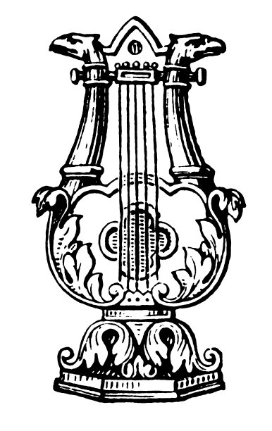 里拉|古董设计插图图片下载