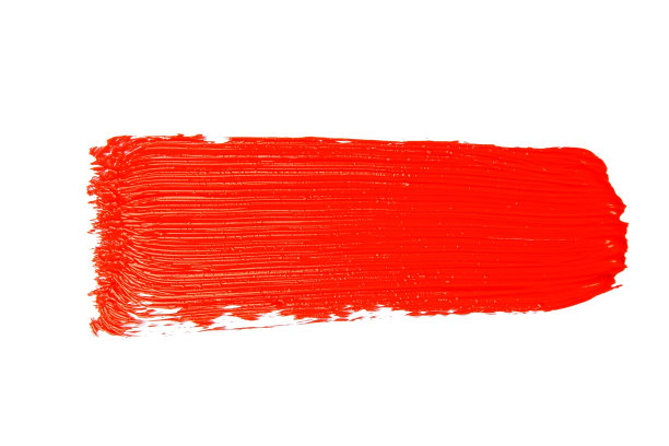 白色背景上的红漆图片下载