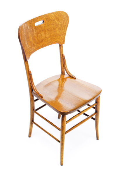 古董硬木橡木乡村风格餐椅，四分之三角图片下载