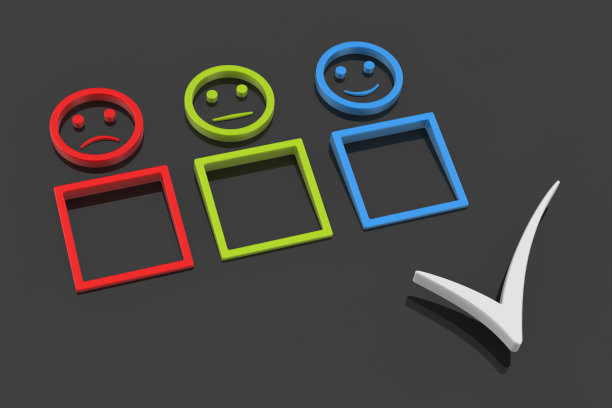 客户满意度和检查标记图片下载