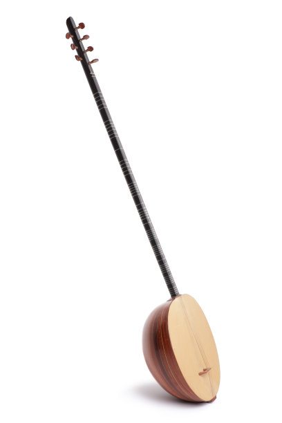 白色背景下的吉他特写镜头图片下载