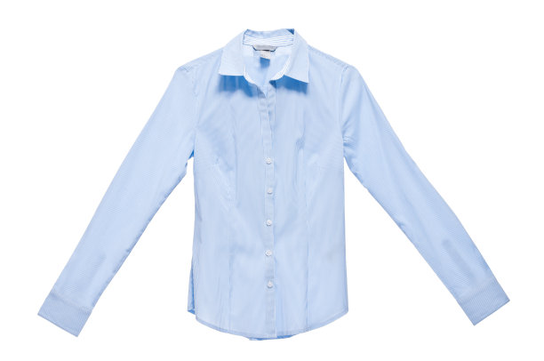 蓝色纽扣衬衫图片下载