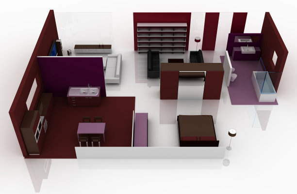 室内设计:公寓布局图片下载