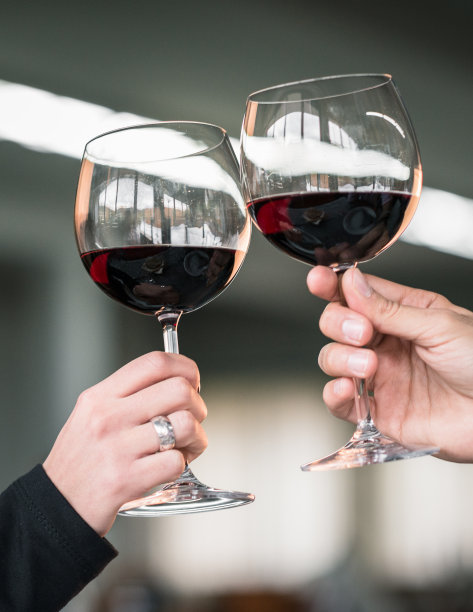 在餐馆里敬酒的女人素材图片