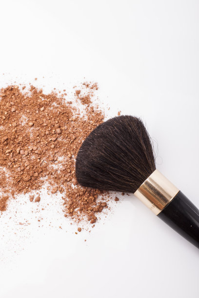 化妆粉和化妆刷图片下载