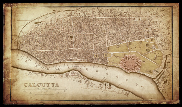 1830年的加尔各答地图图片下载