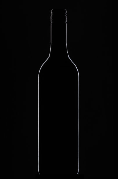 剪影红酒瓶图片下载