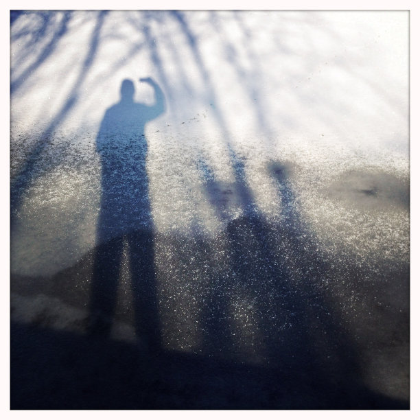 冰湖上的影子图片下载