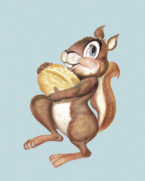 松鼠和螺母图片下载