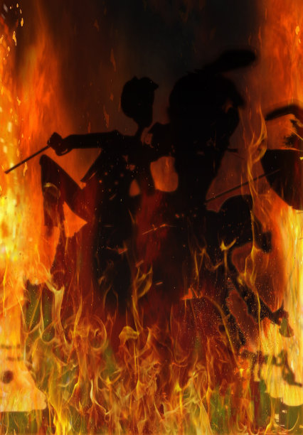 巴伦西亚法拉斯节庆典上燃烧的尼诺人图片下载