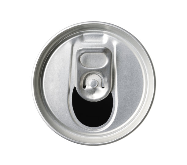 饮料可以顶部与环拉在白色的背景图片下载