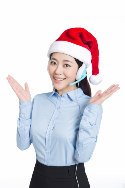 亚洲年轻女商人孤立在白人背景素材图片