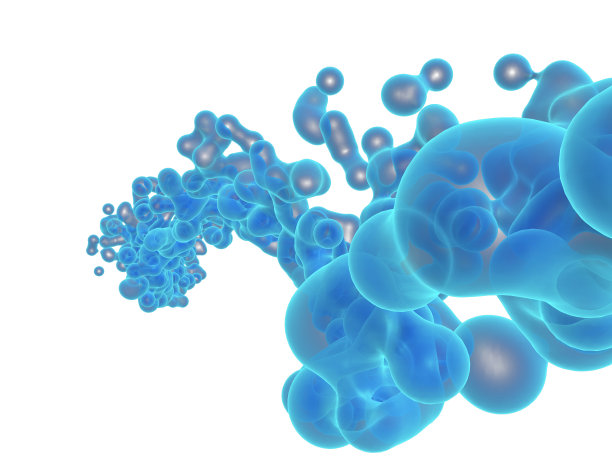 白色背景上的气泡团图片下载
